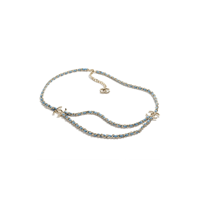 CHANEL DENIM AND GOLD-PLATED CHAIN ABF177
